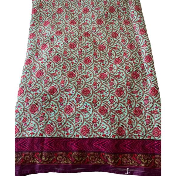 J. PRETWEAR 3- PC. SALWAR KAMEEZ, TROUSER-STOLE, WOMENS, S, PURPLE ORANGE - Picture 8 of 12